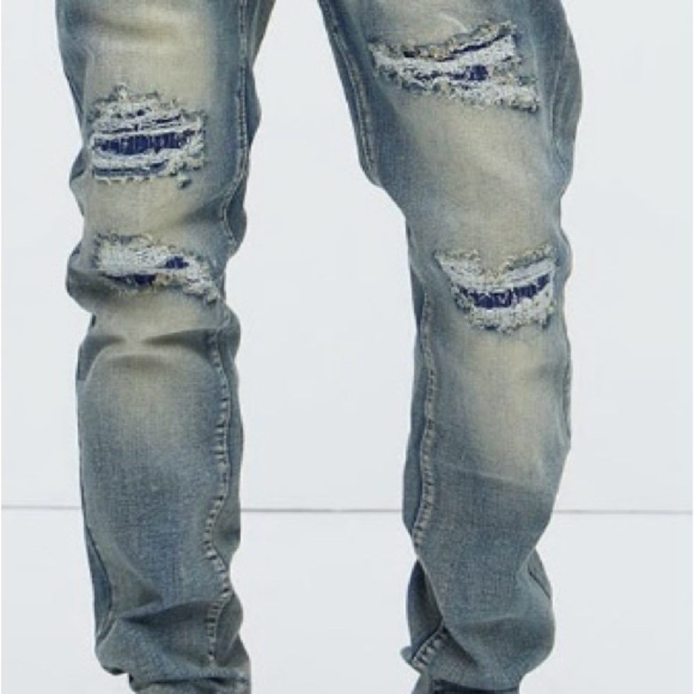Distressed Stacked Skinny Jeans